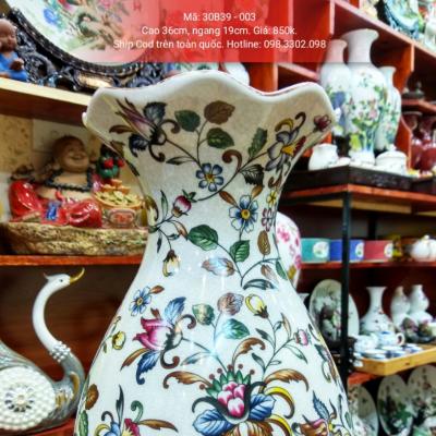 Bình Họa Tiết Hoa Men Rạn